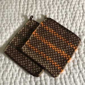 Colorful High-Quality Handmade Loomed Potholder.